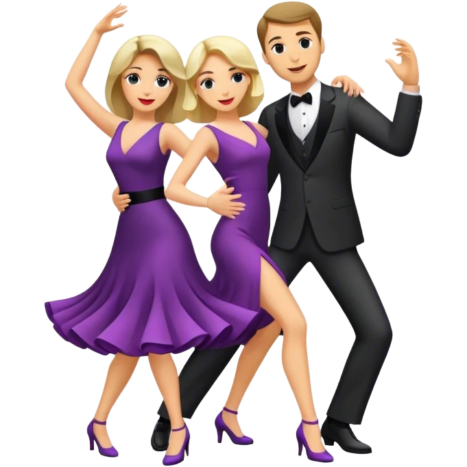 two caucasian people dancing in the club emoji