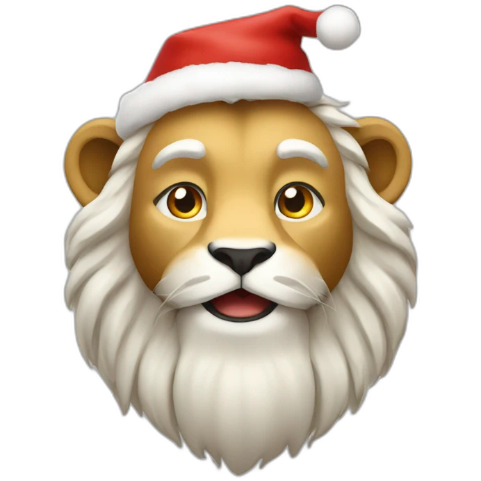 Père Noël sur Lion emoji