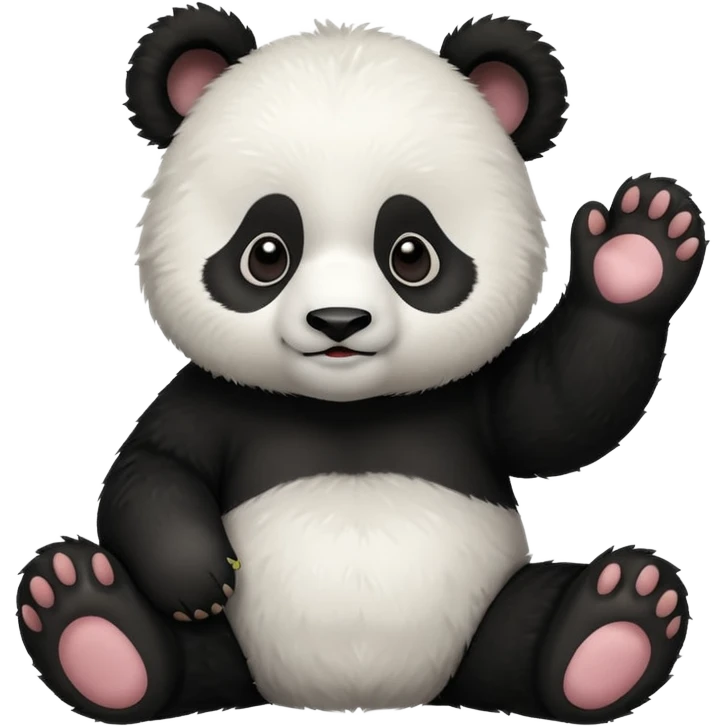 Panda cub slapping there four head emoji