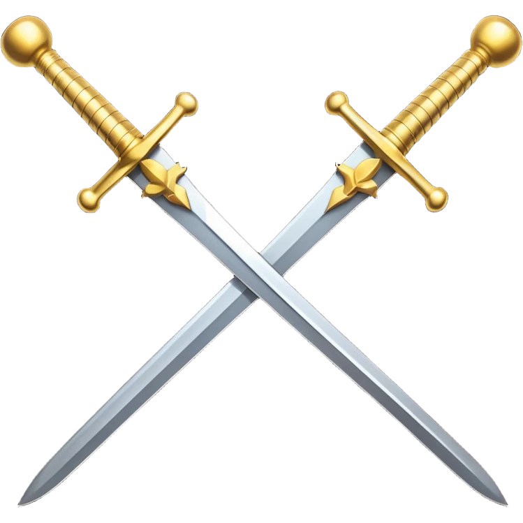 gold crossed swords emoji