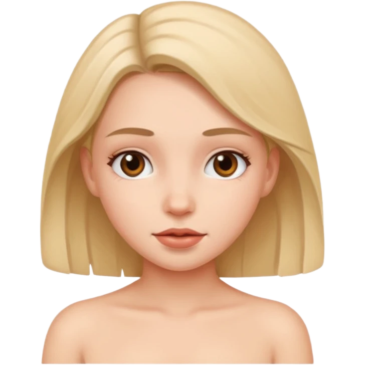 Realistic girl without clothes on emoji