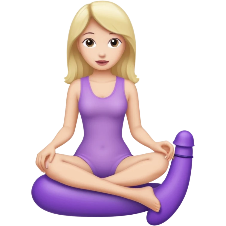 Woman sitting on dildo emoji