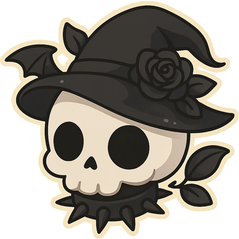 Goth black object emoji