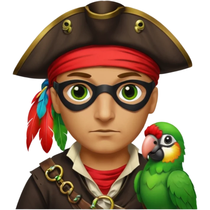 pirate and parrot emoji