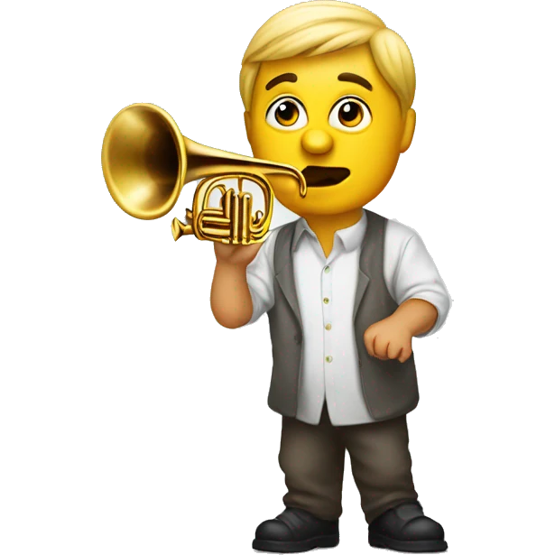 Aap met trompet emoji