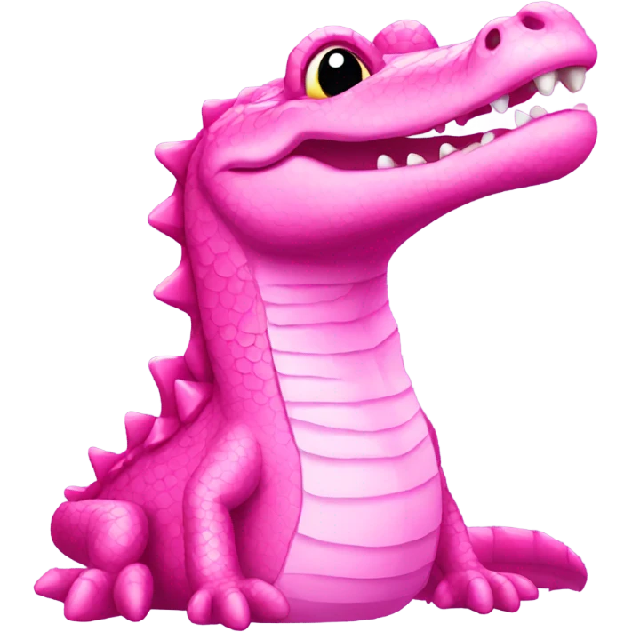 Pink sparkly alligator  emoji