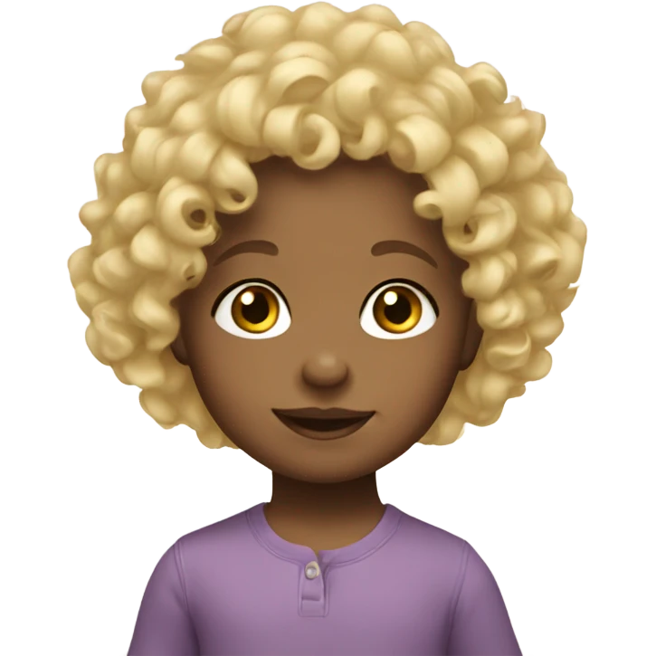 blonde curly hair toddler  emoji
