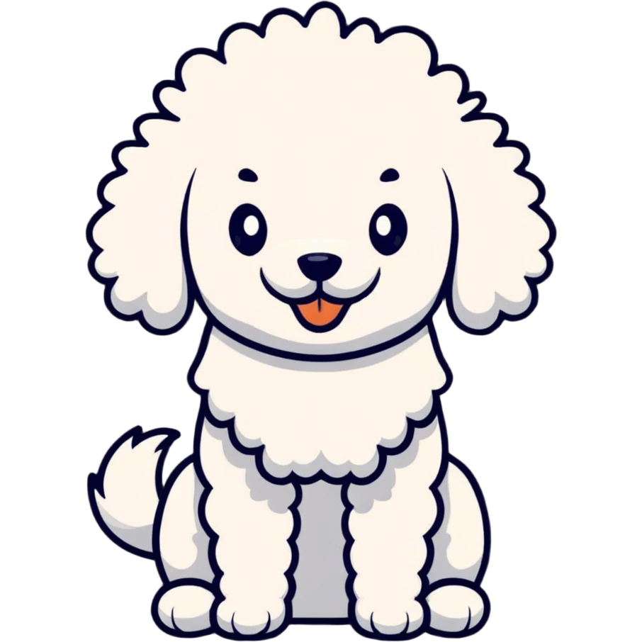 poodle dog with exploding head emoji