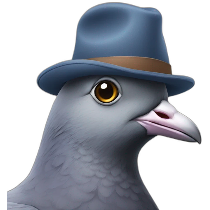 Pigeon wearing a hat  emoji