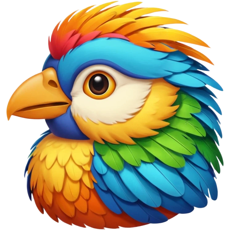 A smiling bird emoji