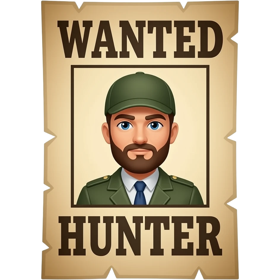 most Wanted hunter Poster emoji