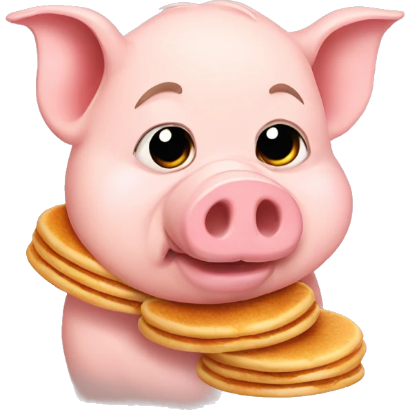 pig with pancakes emoji