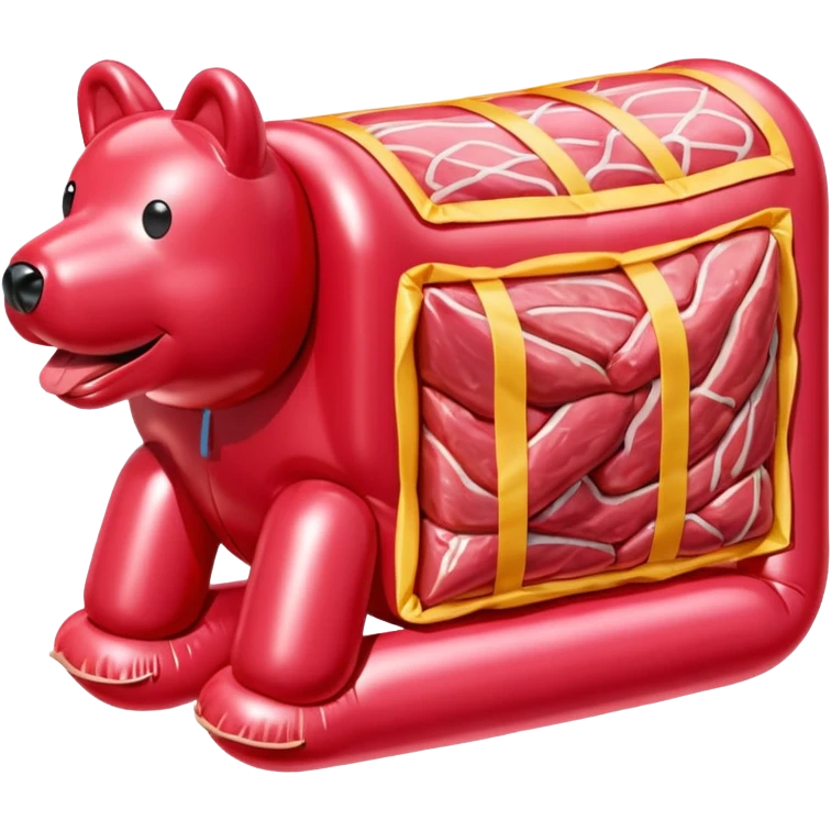  paris SPAM meat jeff koons style inflatable sculpture art painting  emoji