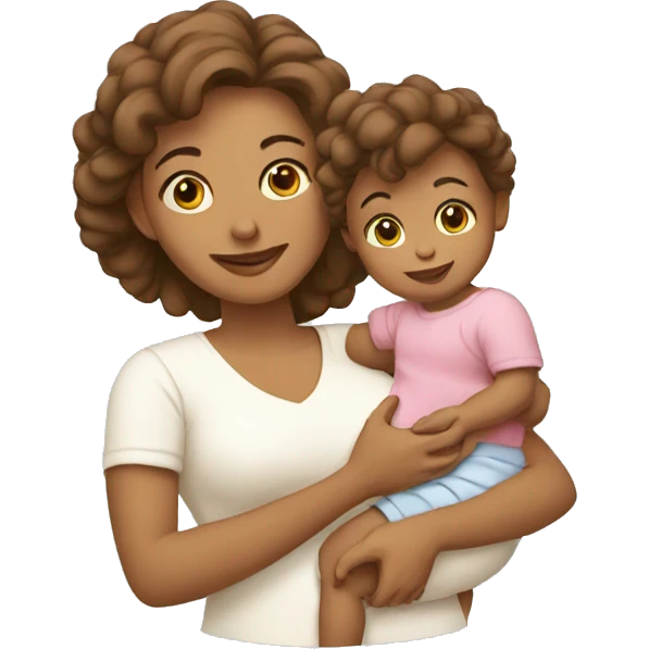 mom with baby emoji