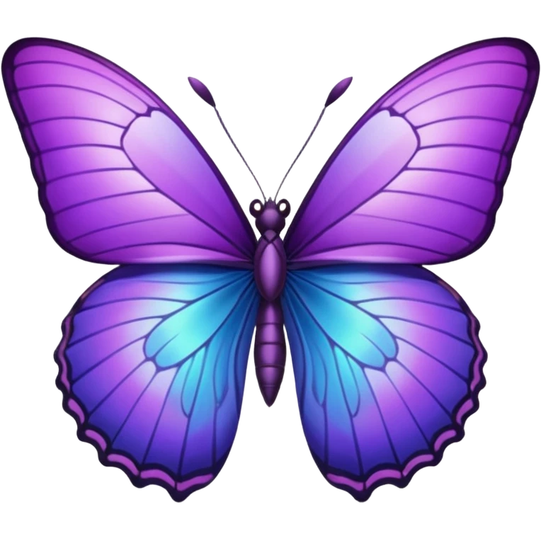 Purple butterfly with sharp ends on each wing emoji