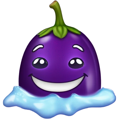 Aubergine sous la douche emoji