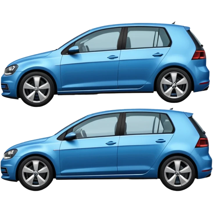 blue vw golf side view emoji