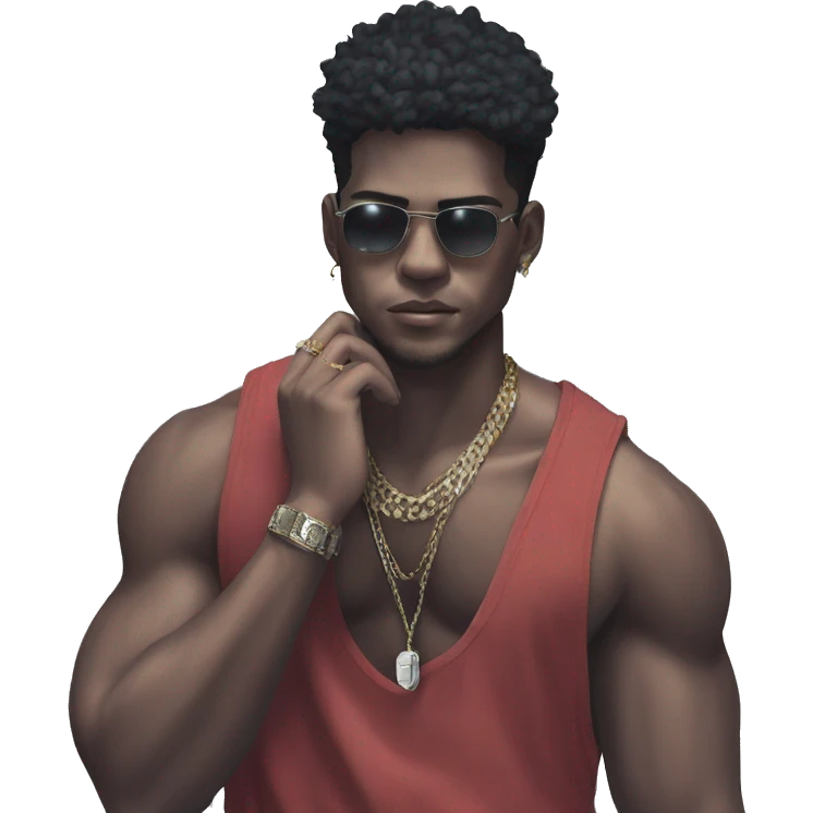 "cool guy with shades" emoji