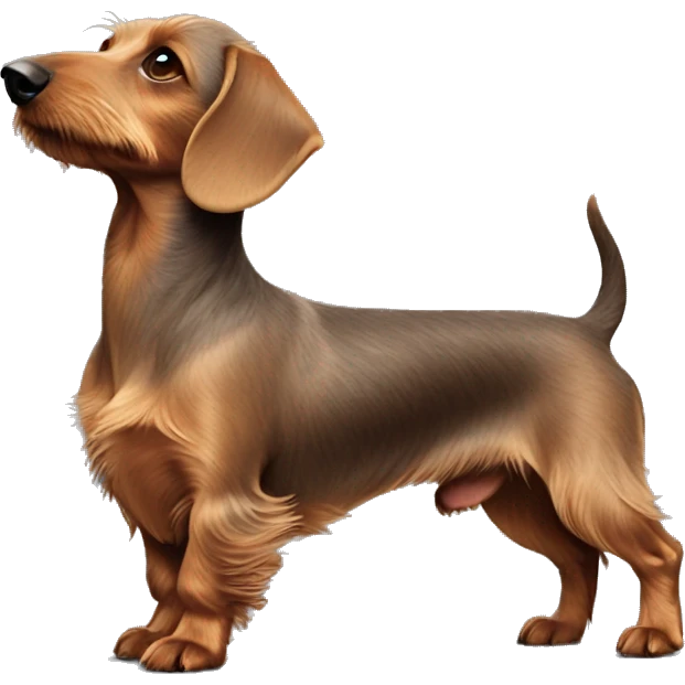 wirehaired dachshund profile entité body scruffy hair emoji