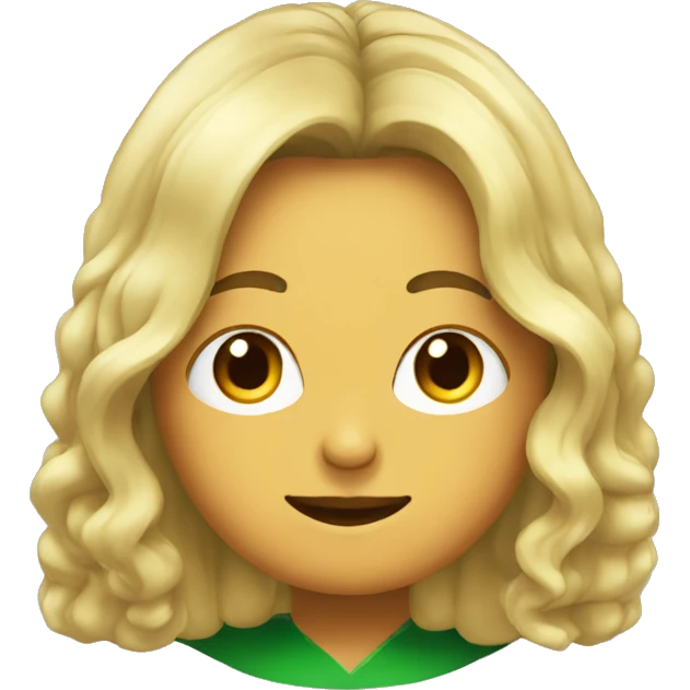 Aguacate con peluca rubia emoji
