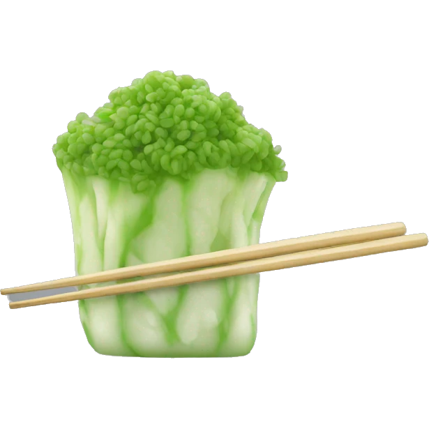 Wasabi with chopsticks  emoji