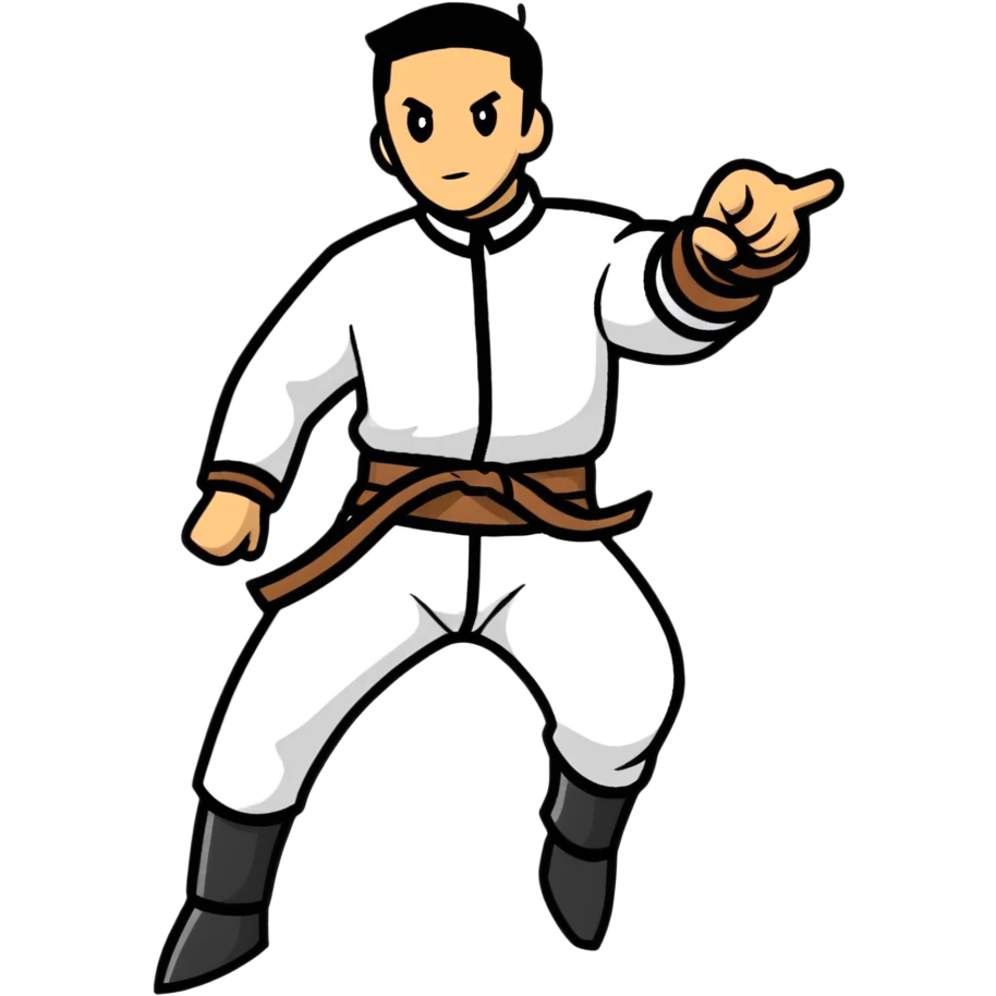 a belt whipping, cartoonish sticker style emoji