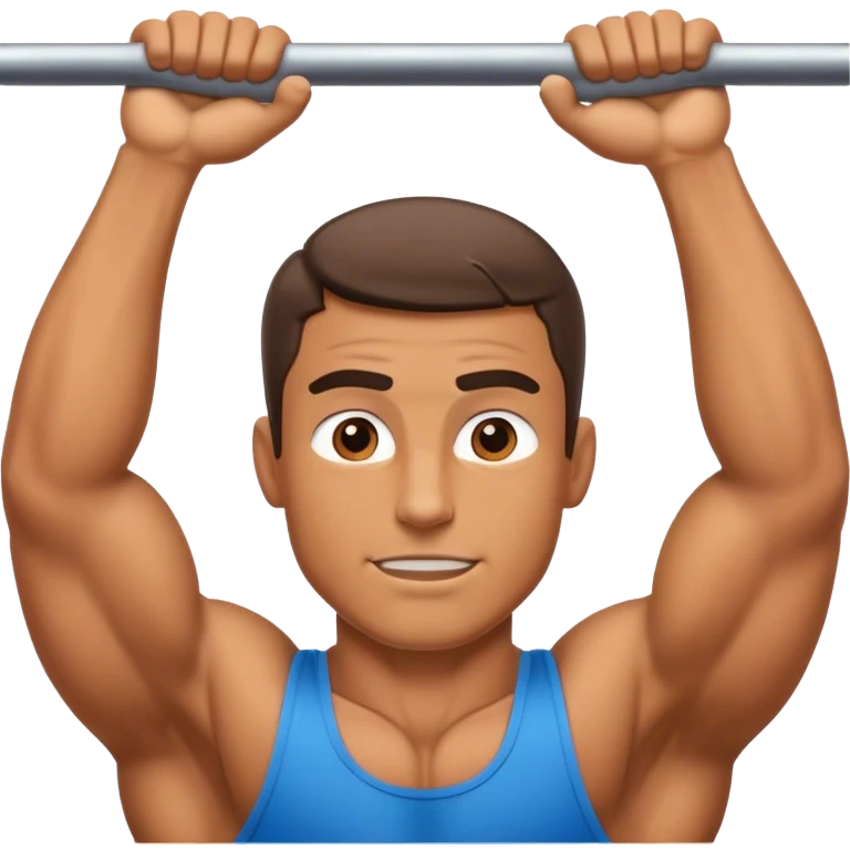 Guy doing pull ups  emoji