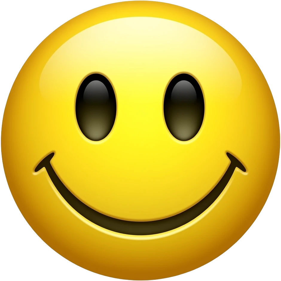 Goth Yellow smiley emoji