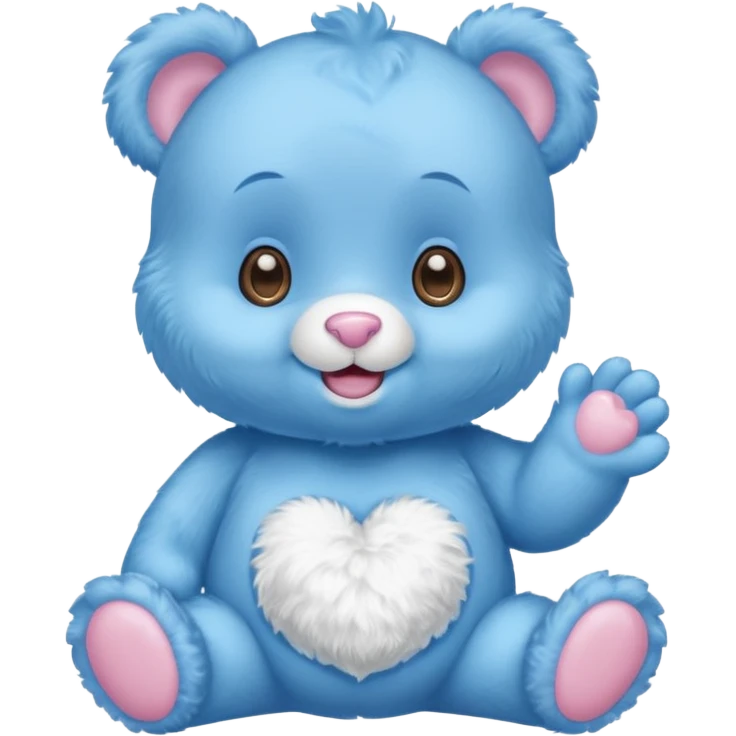 cute blue baby care bear emoji