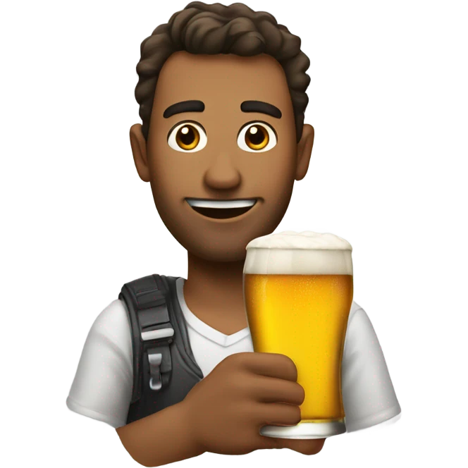 This guy needs a beer emoji