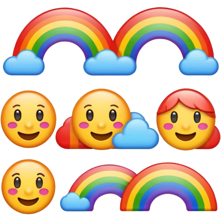 Progressive Rainbow emojis  emoji