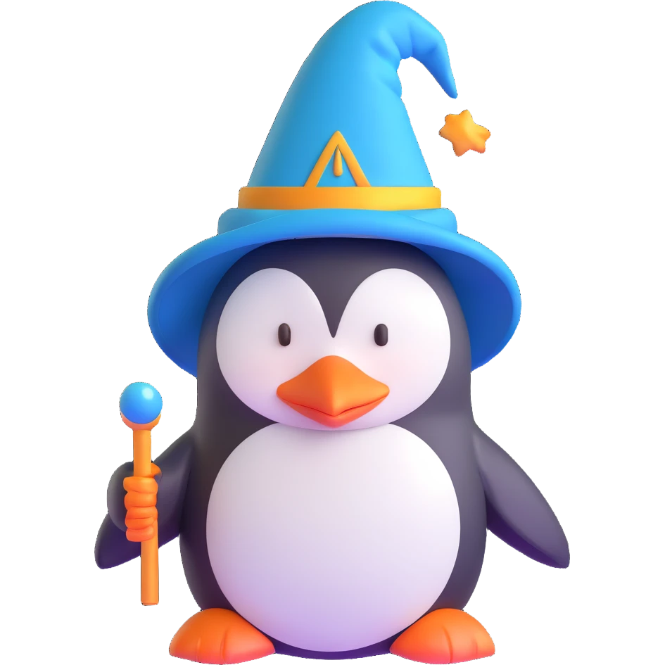 penguin wizard emoji