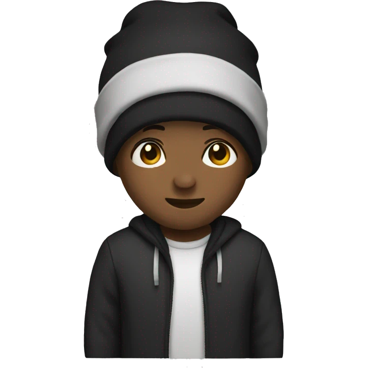 black beanie emoji