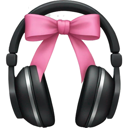 Headphones with bows emoji