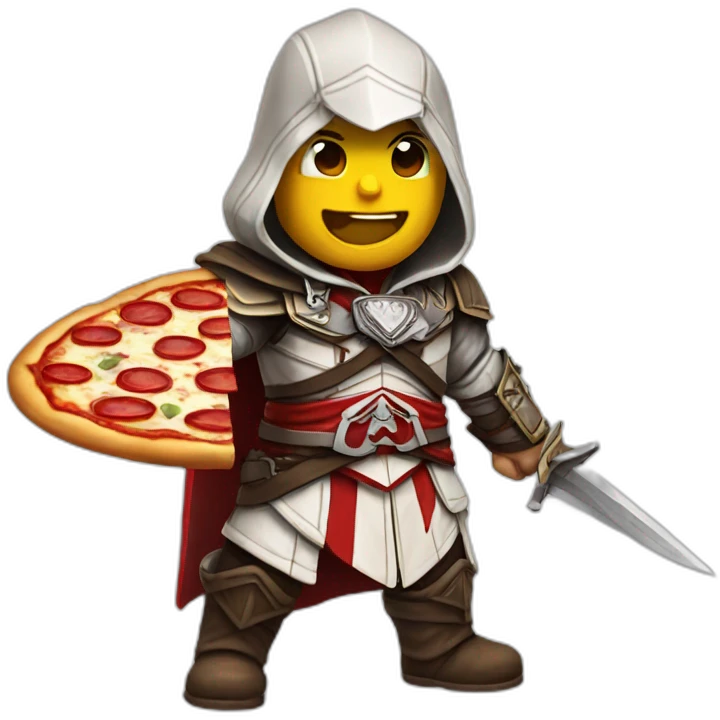 Assassins-creed-eating-pizza emoji