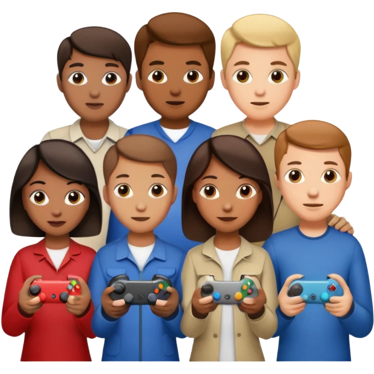 game controller for multiplayer session with people emoji