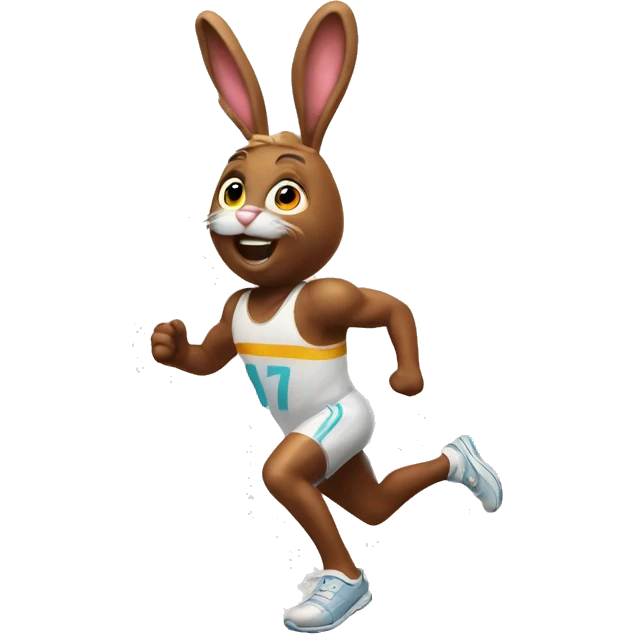 skipping sprint easter bunny emoji