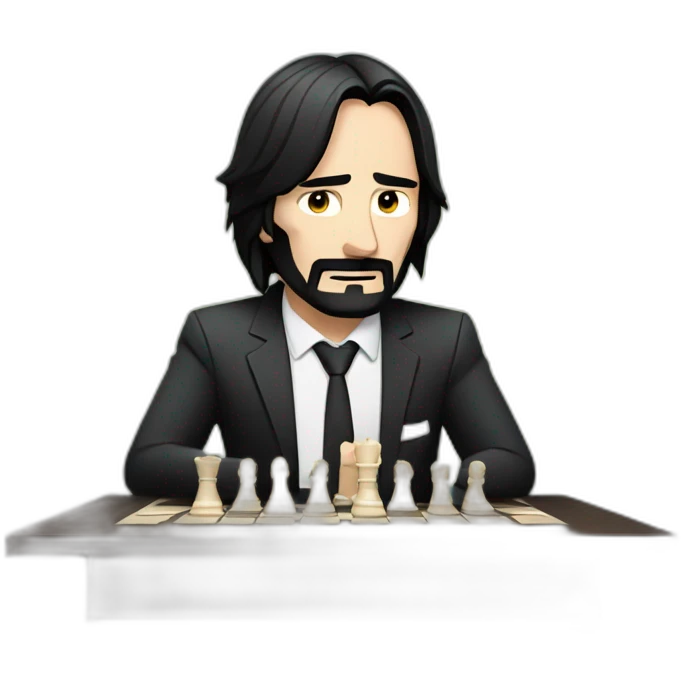 John wick Playing a game of chess emoji