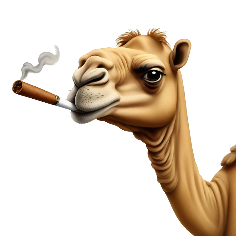 Camel smoking cigar emoji