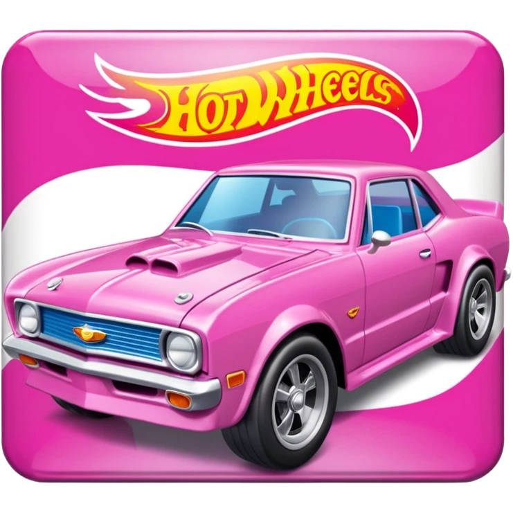 Машинка HotWheels розового цвета в классической упаковке HotWheels. emoji