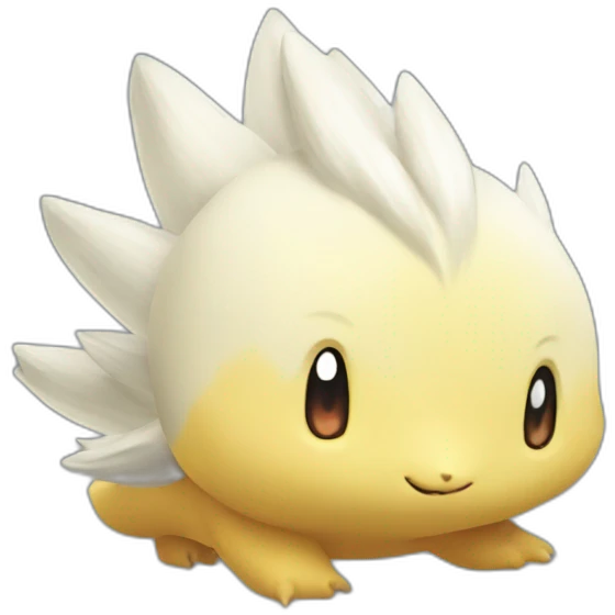 pokemon cyndaquil with a white hair crest emoji