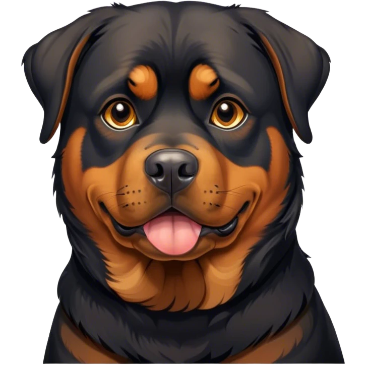 A mature Rottweile dog. emoji