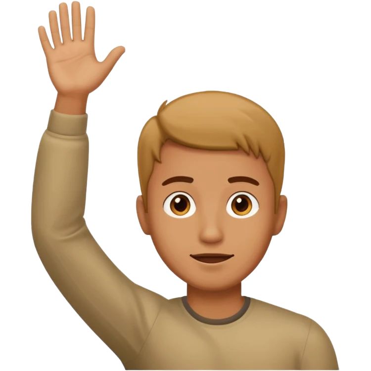 Man moving one hand above his head emoji