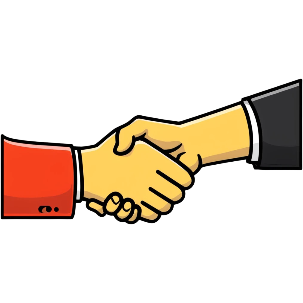 trust handshake, reliability checkmark, credibility verification emoji