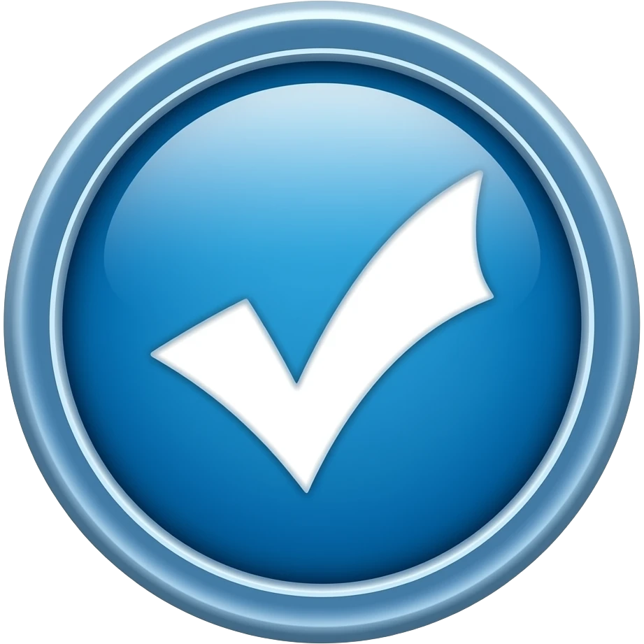 علامة توثيق زرقاء emoji