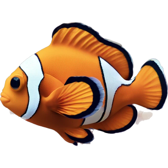 A clown fish amongst coral emoji