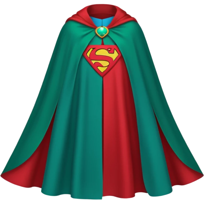 "리나의 살롱" Written on a red, green and teal cape emoji