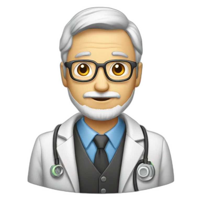 cientifico de datos profesor de 50 años emoji
