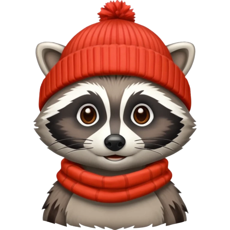 racoon with beanie emoji