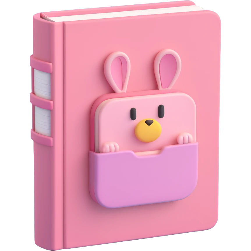 soft pink book closed emoji